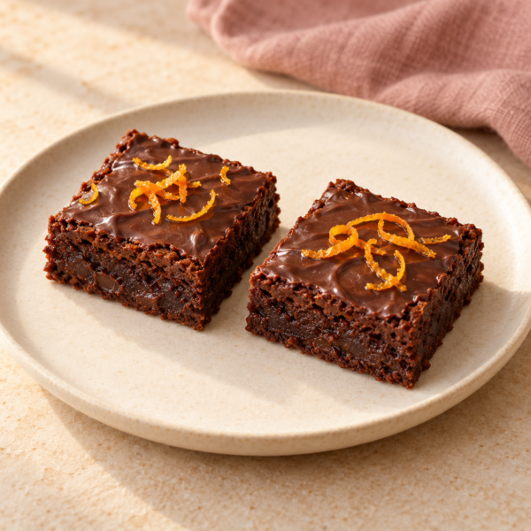 Chocolate Orange Brownie — 2 Pieces