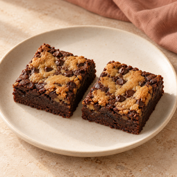 Eggless Cookie Brownie — 2 Pieces