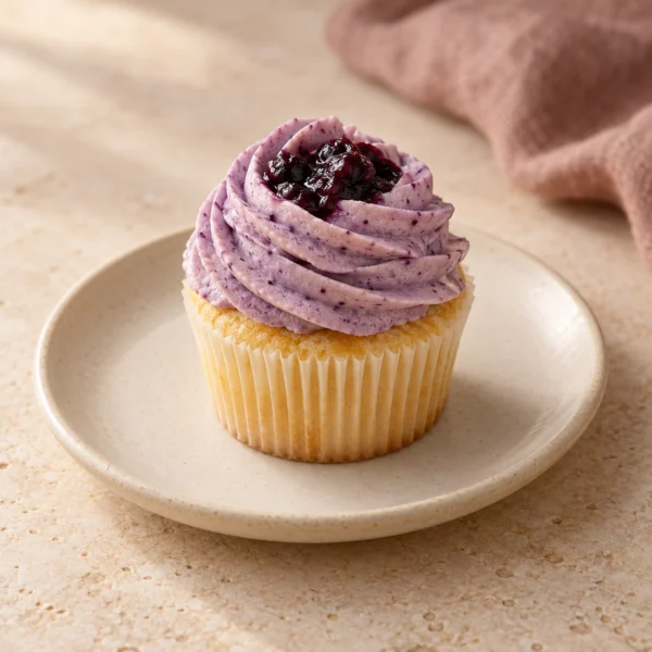 Vanilla Blueberry Cupcake