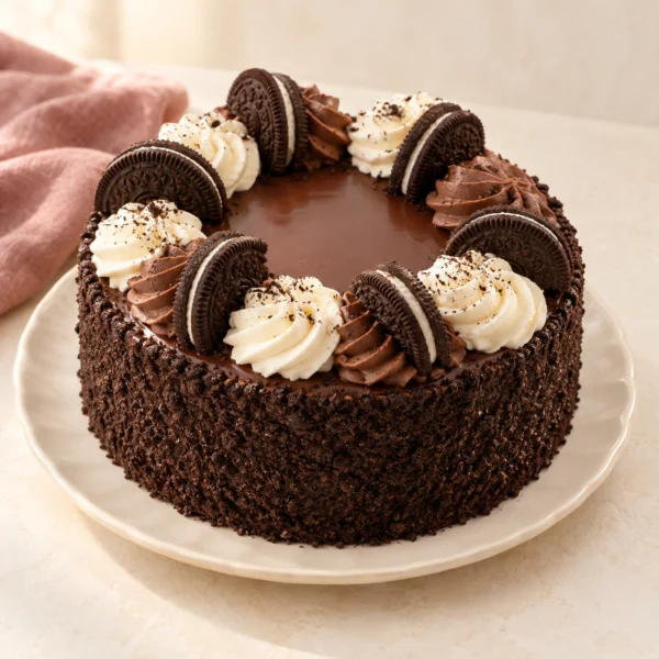 Choco Vanilla Oreo Cake