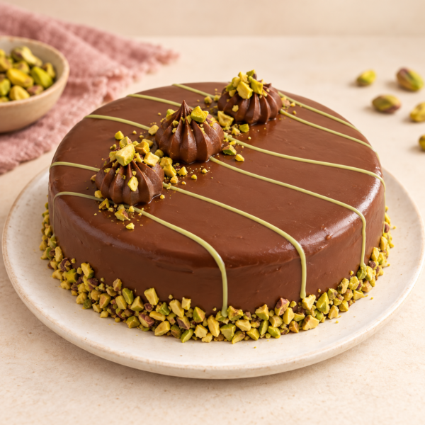 Kunafa Chocolate Cake