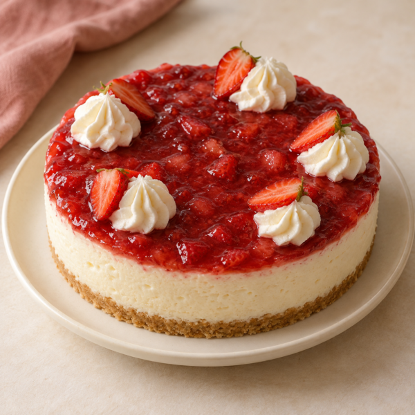 Strawberry Cold Cheesecake