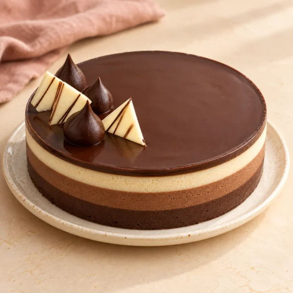 Triple Chocolate Mousse Cake